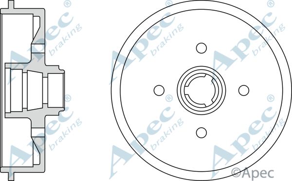 APEC BRAKING stabdžių būgnas DRM9120